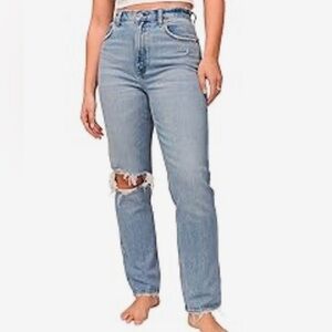 Abercrombie & Fitch Curve Love 90’s Ultra High Rise Straight Jeans